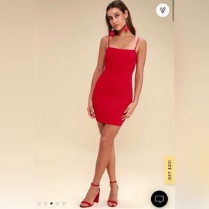 LULUS ✨Flaunt It Red Dress✨✨ Super cute on!! Never Worn!!